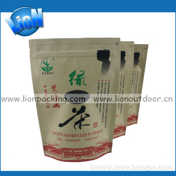 Ziplock Stand up Kraft Paper Bag with Clear Window